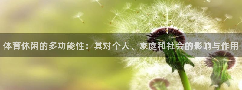 体育休闲的多功能性：其对个人、家庭和社会的影响与作用